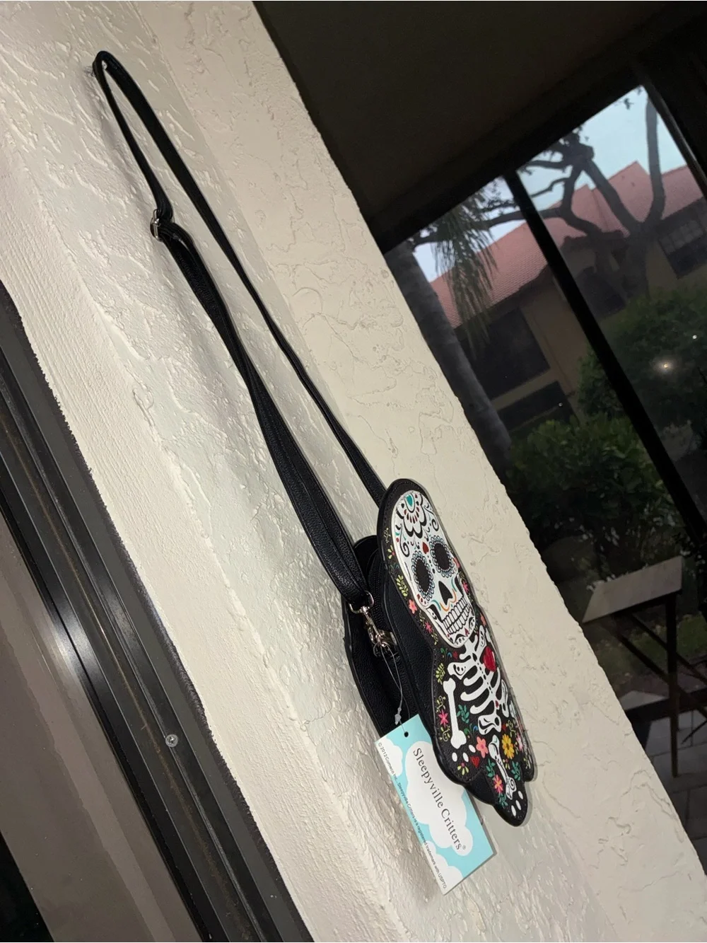 Sleepyville Critters NWT Sugar Skull Skeleton Crossbody Bag Day of the Dead